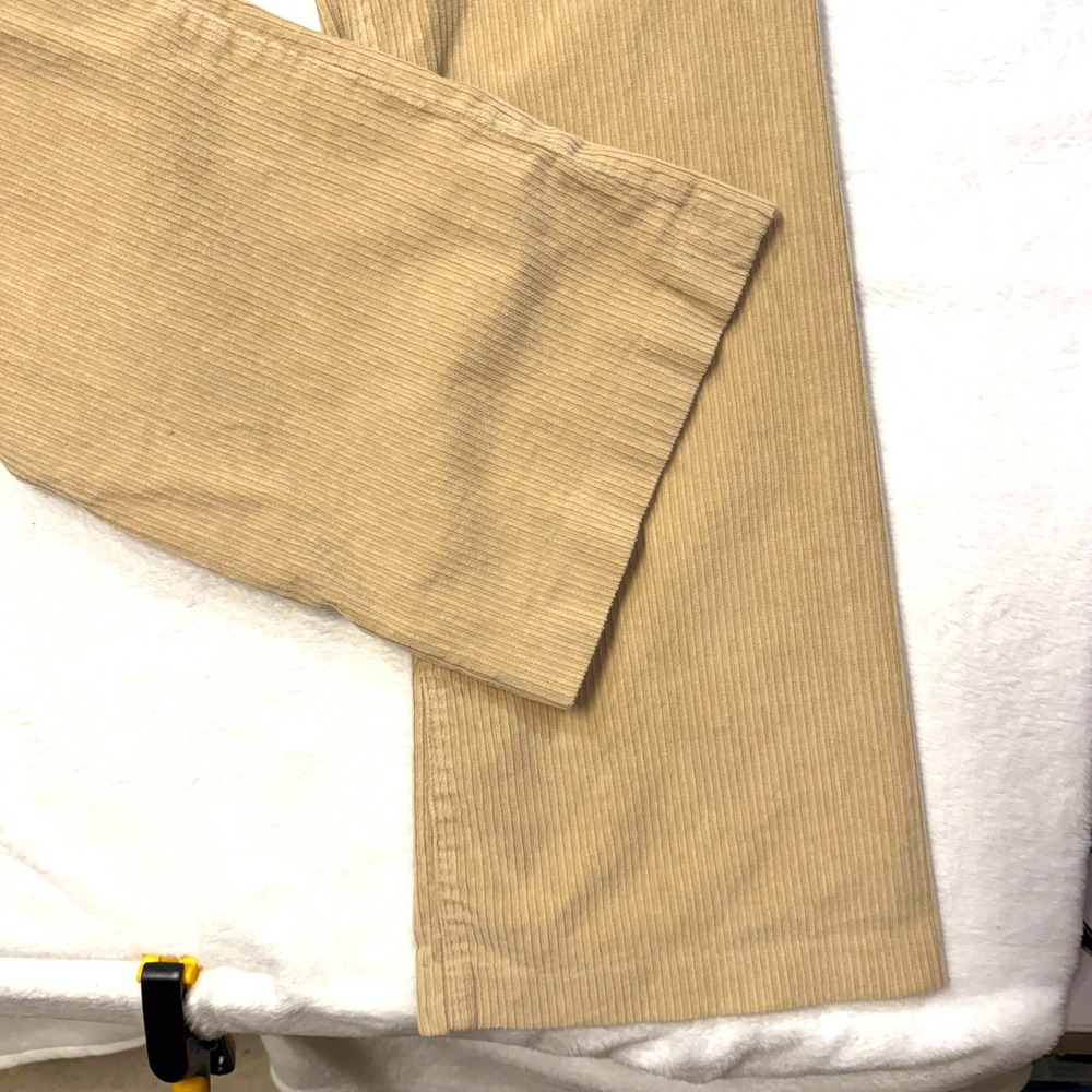 VTG Banana Republic 16L Corduroy Pants Tan Y2K Flare Wide Leg Long Academia - Picture 3 of 7